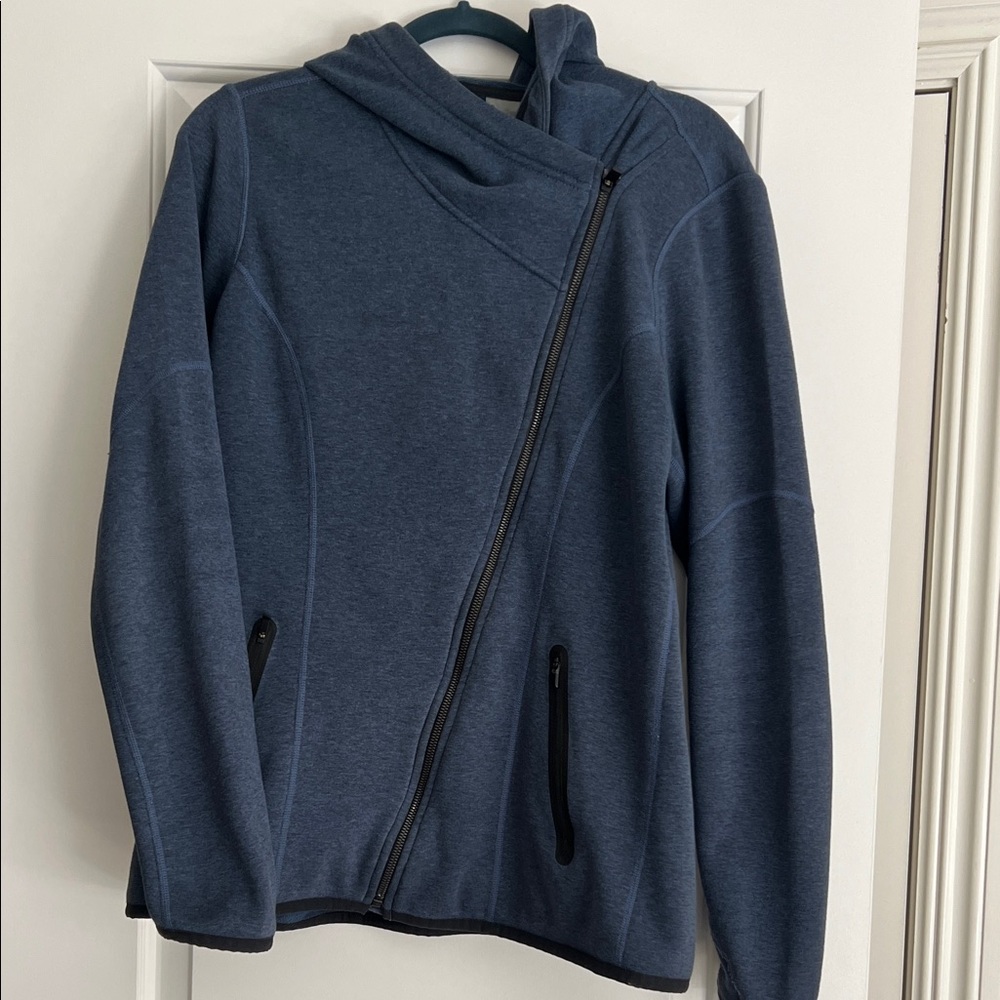 Athleta Women's Blue Asymmetrical Zip Jacket